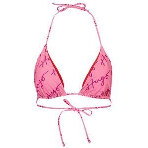 HUGO Quick-dry triangle bikini with handwritten logos