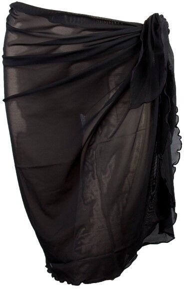 Damella Greta Basic Mesh Sarong - Black  - Size: 32137 - Color: musta