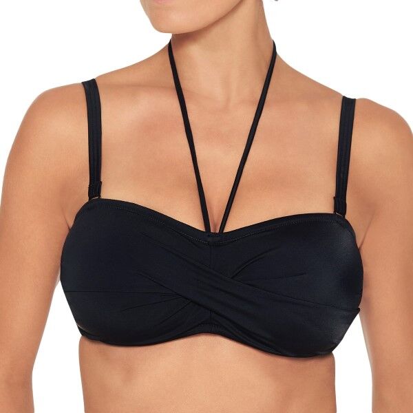 Wiki Basic Bandeau Bikini Top - Black  - Size: 651-2491 - Color: musta