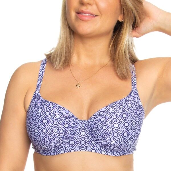 Damella Blue Mosaic Bikini Underwire Bra - Navy-2 * Kampanja *  - Size: 33420 - Color: Merensininen