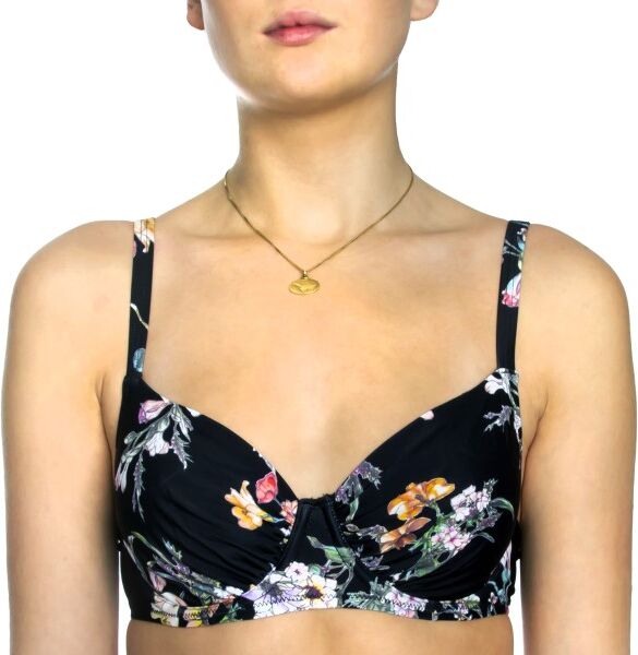 Damella Grace Floral Underwired Bikini Bra - Black floral * Kampanja *  - Size: 33455 - Color: Musta kukallinen