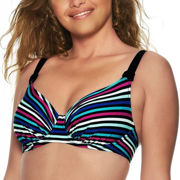 Wiki Alicante Full Cup Bikini Top - Black striped * Kampanja *  - Size: 424-3467 - Color: Musta raidallinen