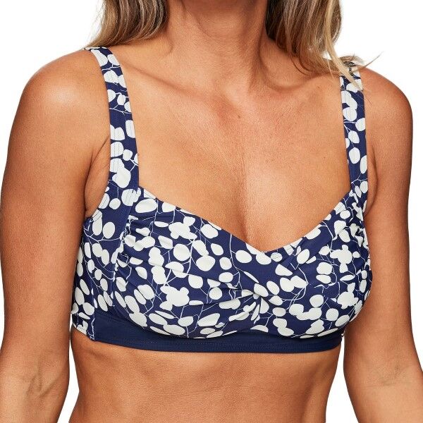 Abecita English Garden Twisted Soft Bikini Bra - Navy pattern  - Size: 474269 - Color: Merensininen kuviollinen