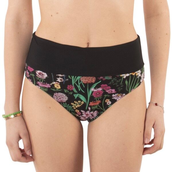 Chantelle Flowers High Waist Bikini Brief - Black floral  - Size: C18H80 - Color: Musta kukallinen