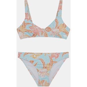 Roxy - Maillot de Bain 2 Pièces en Matière recyclée à Feuilles bleu/orange BleuOrange - Publicité