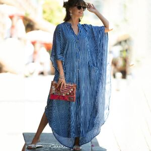 EDOLYNSA Broderie Caftan Beach Tunic Beach Cover up Saida de Praia Maillot de bain Femme Bikini coverup - Publicité