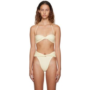 Magda Butrym Haut de bikini blanc cassé torsadé - FR 34 - Publicité