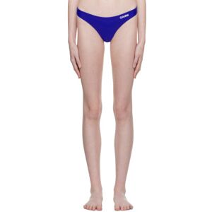 GANNI Culotte de bikini bleue à imprimé - DK 42 - Publicité