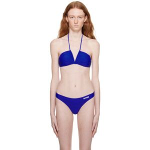 GANNI Haut de bikini bleu à effet ruché - DK 40 - Publicité