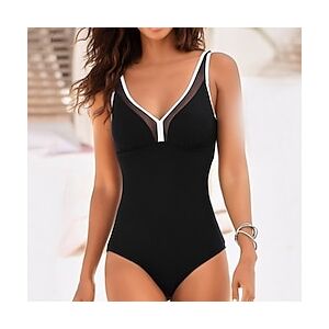 Maillots de Bain Une pièce Monokini Maillot de bain Femme Maillots de bain modestes Contrôle du Ventre Dos ouvert Couleur unie Normal A Bretelles Maillots de bain nouveau Vacances Mode Lightinthebox