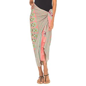 SHU-SHI Sarong pour Femme Look de Plage à Porter sur Le Maillot de Bain Motif Mandala/Paon Taille Unique Corail/Menthe - Publicité