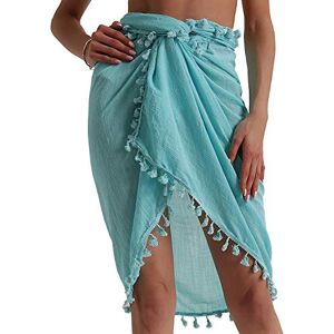 JFAN Wrap De Plage De Femmes Couvertures De Maillot De Bain Plage Cover Up Sarong Couverture De Bikini Vacances Natation Jupes Bleu Taille Unique - Publicité