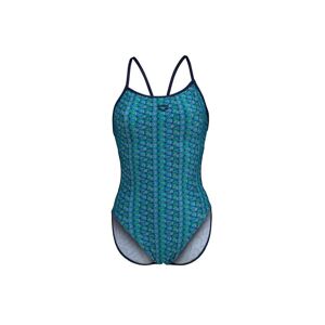 Maillot de bain 1 pièce femme Arena Starfish Lace Bleu - Publicité