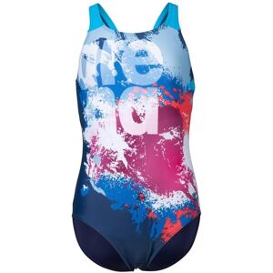 Maillot de bain 1 pièce fille Arena Waves Breaking V B Bleu - Publicité