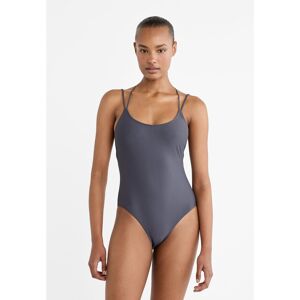 Stradivarius Maillot de bain à lanières croisées dans le dos  Gris marengo S