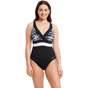 Square Back Back Panel Ecolast+ Swimsuit Noir 34 Femme