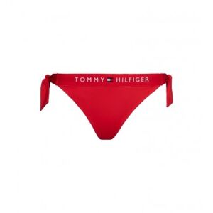Tommy Hilfiger pour femme. UW0UW04497 Bas de bikini Vichy rouge (L), Beachwear, Durable, Nylon recyclé - Publicité