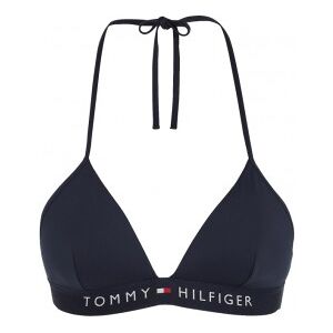 Tommy Hilfiger pour femme. UW0UW04109 Top de bikini marine rembourré (L), Beachwear, Durable, Nylon recyclé - Publicité