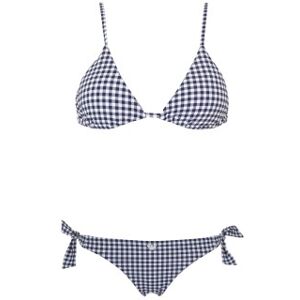 Giorgio Armani Emporio Armani pour femme. 262616_4R330 Bikini bleu Vichy (L), Beachwear, Polyamide - Publicité