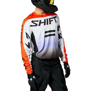 SHIFT Maillot Cross Shift White Label Fade noir blanc orange