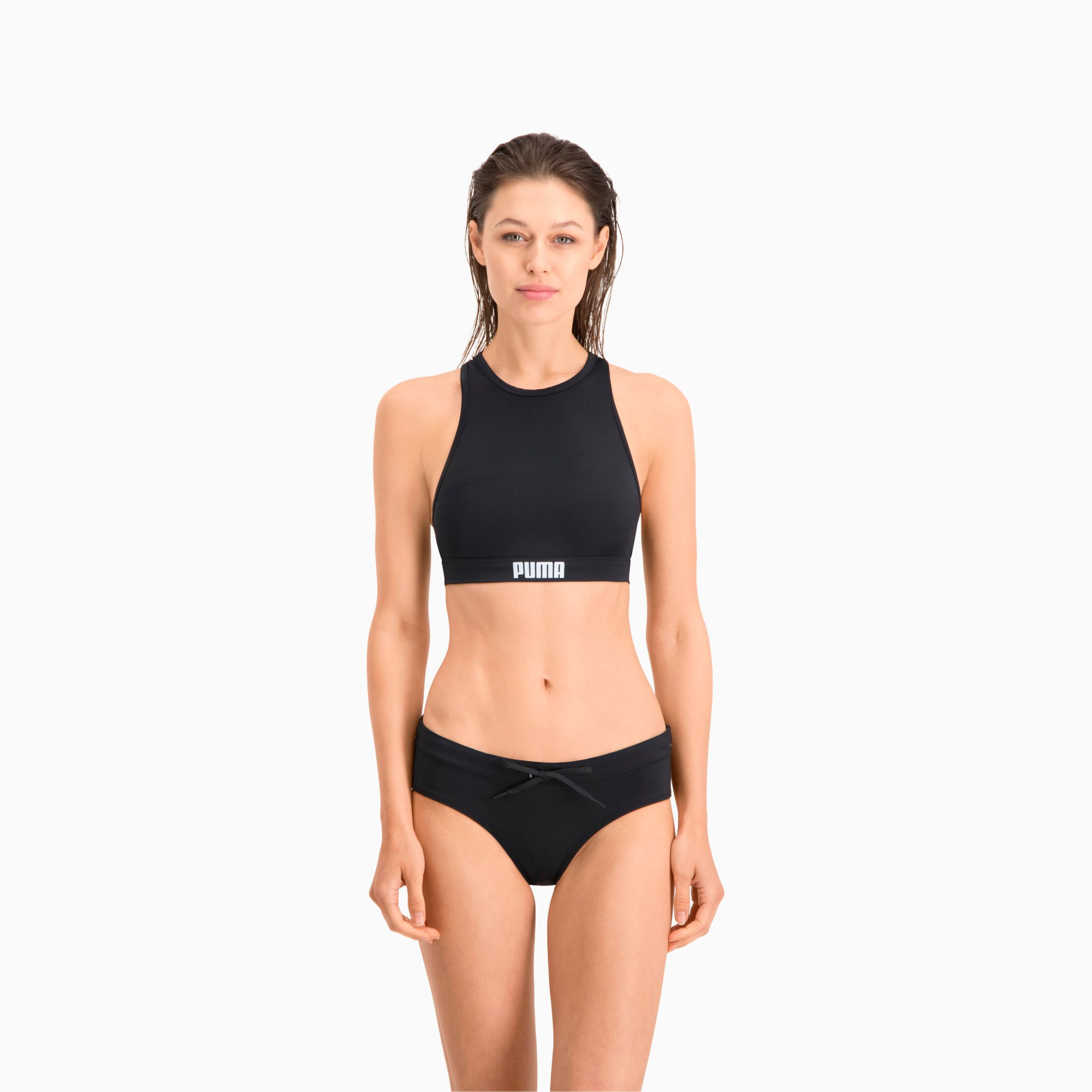 PUMA Bas de bikini hipster PUMA Swim pour Femme, Noir, Taille L, Vêtements