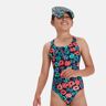 Speedo Παιδικό Μαγιό Ολόσωμο Digital Leaderback Allover BLACK-PINK 5-6