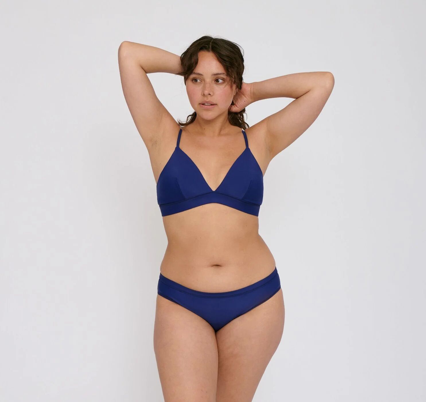 Organic Basics Women's Re-Swim Bikini Bottoms - Recycled Nylon, Navy / XL