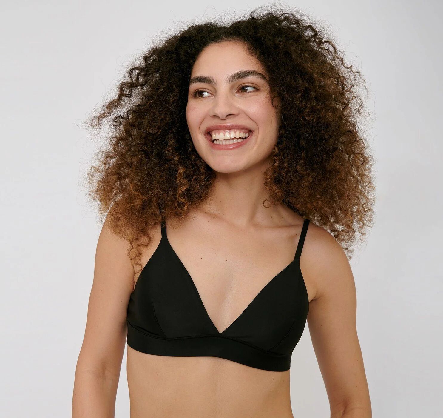 Organic Basics Women's Re-Swim Bikini Top - Recycled Nylon, Black / S