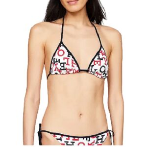 Tommy Hilfiger Bikini Donna Mare Art Uw0uw05314 TH OPTIC WHITE LARGE LOGO