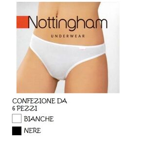 NOTTINGHAM 6 Slip Mini Donna In Cotone Art. Lia Col. E Mis. A Scelta NERO 5