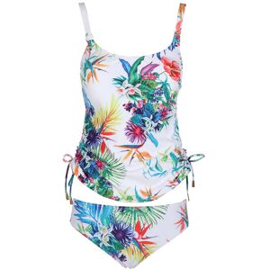 4 You Tankini donna floreale con slip Bikini donna Bianco taglia 48