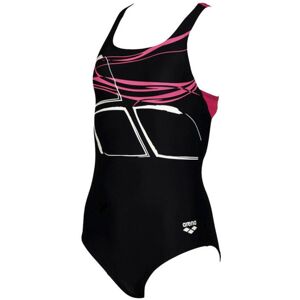 Arena Swim Pro Logo - costume intero - bambina Black/Pink 6-7A