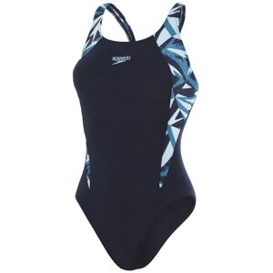 Speedo Hyperboom Splice Muscleback - costume intero - donna Black/Blue 30 EU