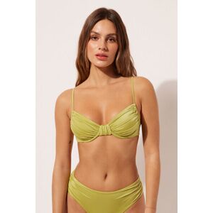 Calzedonia Balconcino Costume Shiny Satin Donna Giallo 4