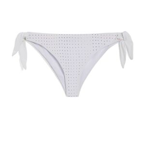 Freddy Slip bikini decorato da strass con chiusura a fiocchi Bianco Donna Large