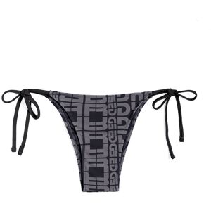 Freddy Slip bikini con logo all over e chiusura a laccetti Nero Donna Extra Small