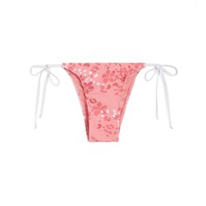 Freddy Slip bikini stampa floreale con chiusura a laccetti Rosso Corallo Donna Extra Small