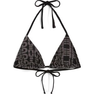 Freddy Top bikini a triangolo con logo all over Nero Donna Large