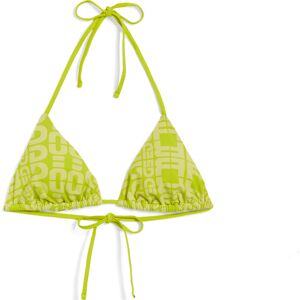 Freddy Top bikini a triangolo con logo all over Verde Lime Donna Extra Small