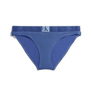 Calvin Costume Slip Delavato Logo Parlato Blu Donna XS