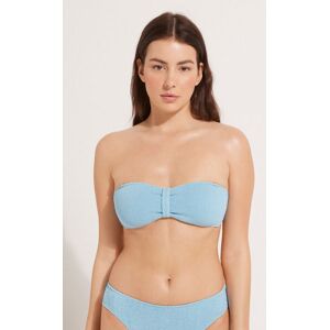 Tezenis Bikini Fascia Imbottitura Estraibile Nodo Wavy Azzurro Donna Azzurro Tamaño L