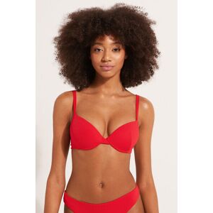 Tezenis Bikini Push-Up Imbottito Microfibra Riciclata Costine Donna Rosso Tamaño 5