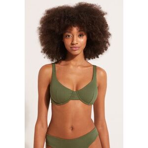 Tezenis Bikini Balconcino Microfibra Riciclata Costine Donna Verde Tamaño 2