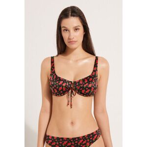 Tezenis Bikini Balconcino Spicy Roses Donna Nero Tamaño 5