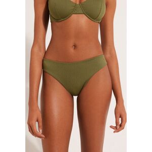 Tezenis Bikini Brasiliano Sgambato Stondato Microfibra Riciclata Costine Donna Verde Tamaño S