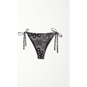 Tezenis Bikini Brasiliano Laccetti Black Bandana Donna Nero Tamaño M