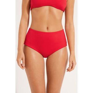 Tezenis Bikini Slip Alto Microfibra Riciclata Costine Donna Rosso Tamaño S