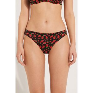 Tezenis Bikini Slip Classico Spicy Roses Donna Nero Tamaño S