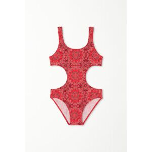 Tezenis Costume Intero Trikini Stampa Bandana Rossa Bimba Bambina Rosso Tamaño 12-13