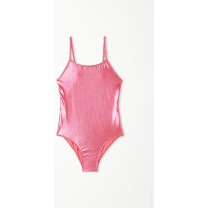 Tezenis Costume Intero Liquid Metal Bimba Bambina Rosa Tamaño 12-13